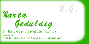 marta geduldig business card